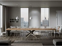 Mesa extensible 90x140/400 cm Volantis Premium Roble Natural estructura multicolor 4/C