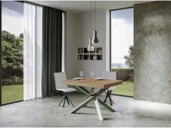 Mesa extensible 90x130/390 cm Volantis Premium Roble Natural estructura multicolor 4/A
