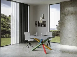 Mesa extensible 90x130/390 cm Volantis Premium Cemento estructura multicolor 4/B