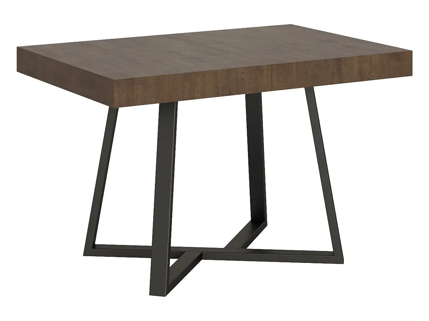 Mesa extensible 130/234x90 cm Zeplir nogal patas antracita