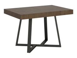Mesa extensible 120/224x90 cm Zeplir nogal patas antracita