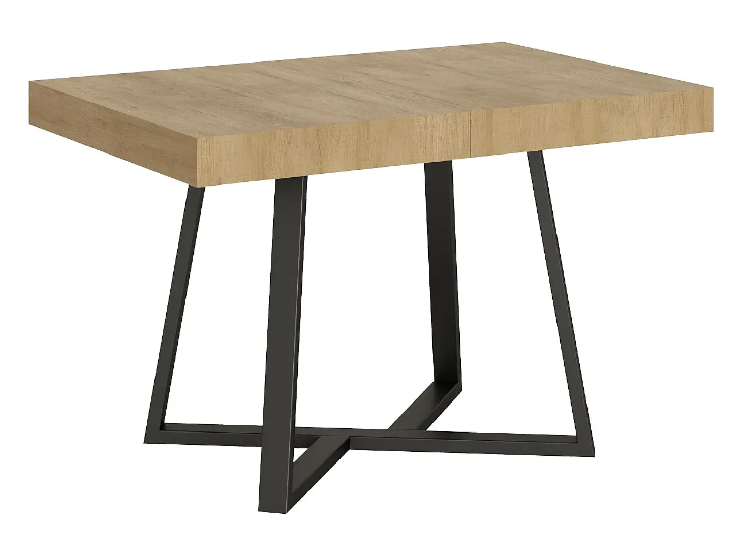 Mesa extensible 130/234x90 cm Zeplir roble natural patas antracita