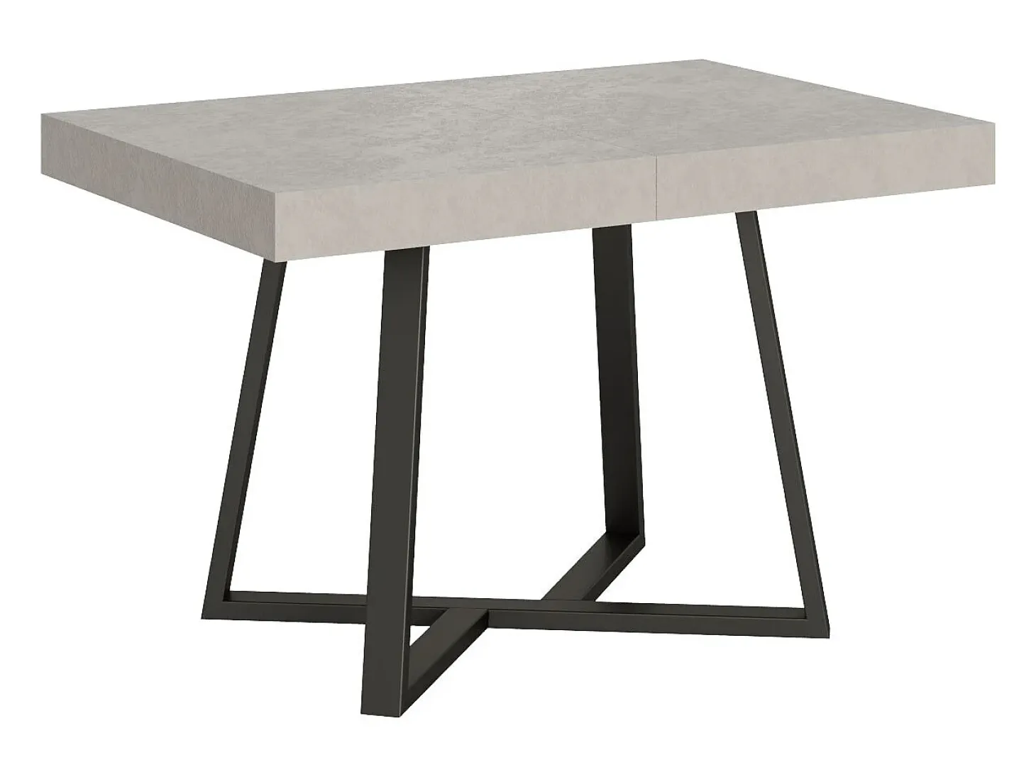 Mesa extensible 120/204x80 cm Zeplir cachemira patas antracita