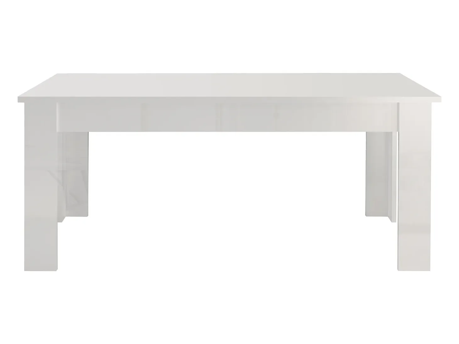 Mesa extensible 160-210x90cm blanca de diseño moderno para salón y cocina Jesi Long