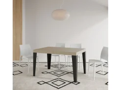 Mesa extensible 140/224x80cm Flame cachemira patas antracita