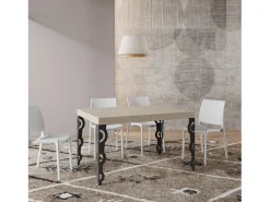 Mesa extensible 140/224x80cm Karamay cachemira patas antracita