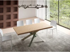 Mesa fija 90x200 cm Versalux patas roble descortezado 4/A