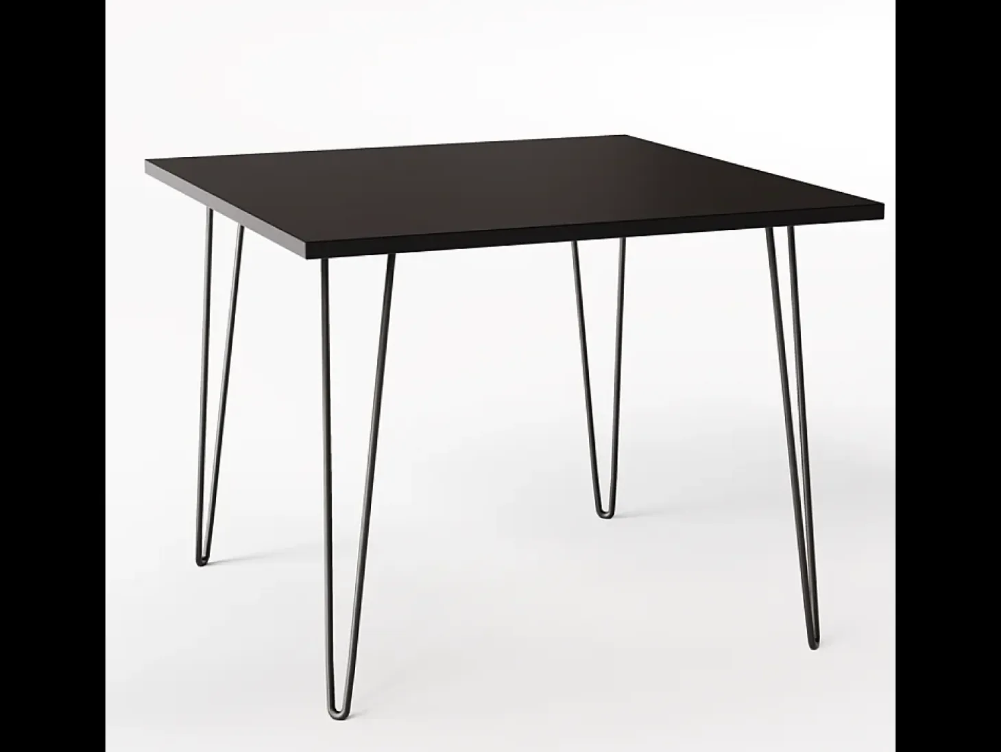 Mesa HAIRPIN 90 x 90 cm para cocina, salón, comedor Negro