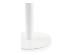 Mesa melamina blanca 100 diametro, pie central metálico blanco