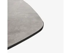 Mesa para bar, cocina y restaurante 60x60x74 cm efecto mármol color negro Mikee