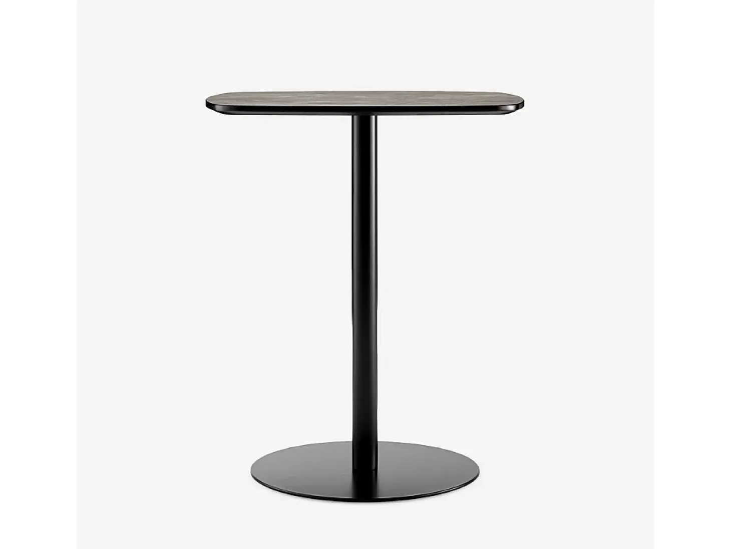 Mesa para bar, cocina y restaurante 60x60x74 cm efecto mármol color negro Mikee