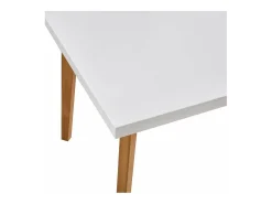 Mesa para cocina, comedor Md-Capileira extensible acabado blanco, 140/180cm(ancho) 75cm(al