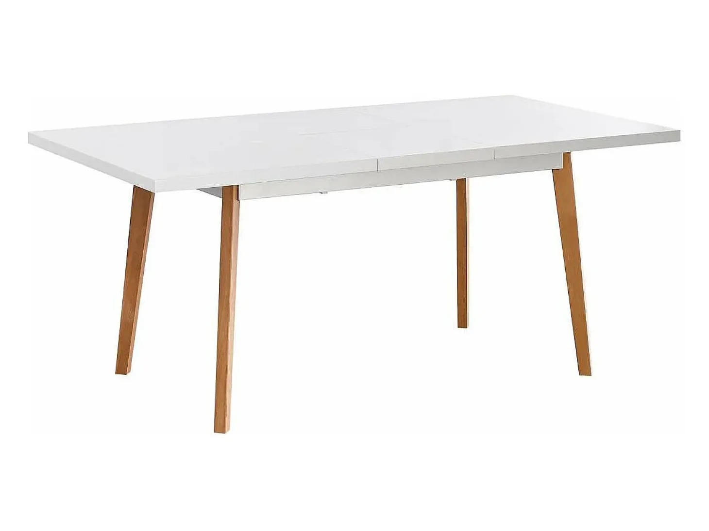 Mesa para cocina, comedor Md-Capileira extensible acabado blanco, 140/180cm(ancho) 75cm(al
