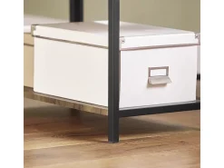 Mesa Plegable de Almacenaje con 3 Estantes para Comedor Salón Mesa Auxiliar Escritorio Madera Ahorra Espacio FWT62-N SoBuy ES
