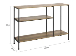 Mesa Recibidor de Entrada Consola Auxiliar Aparador de Estilo Industrial 120 x 80x 30 cm FSB35-PF SoBuy ES