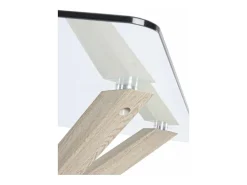 Mesa rectangular de cristal con pata natural 160X90 cm - MAYO