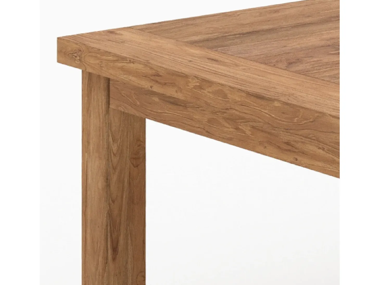 Mesa rectangular de madera de teca reciclada 200 cm 8 personas - Mémo