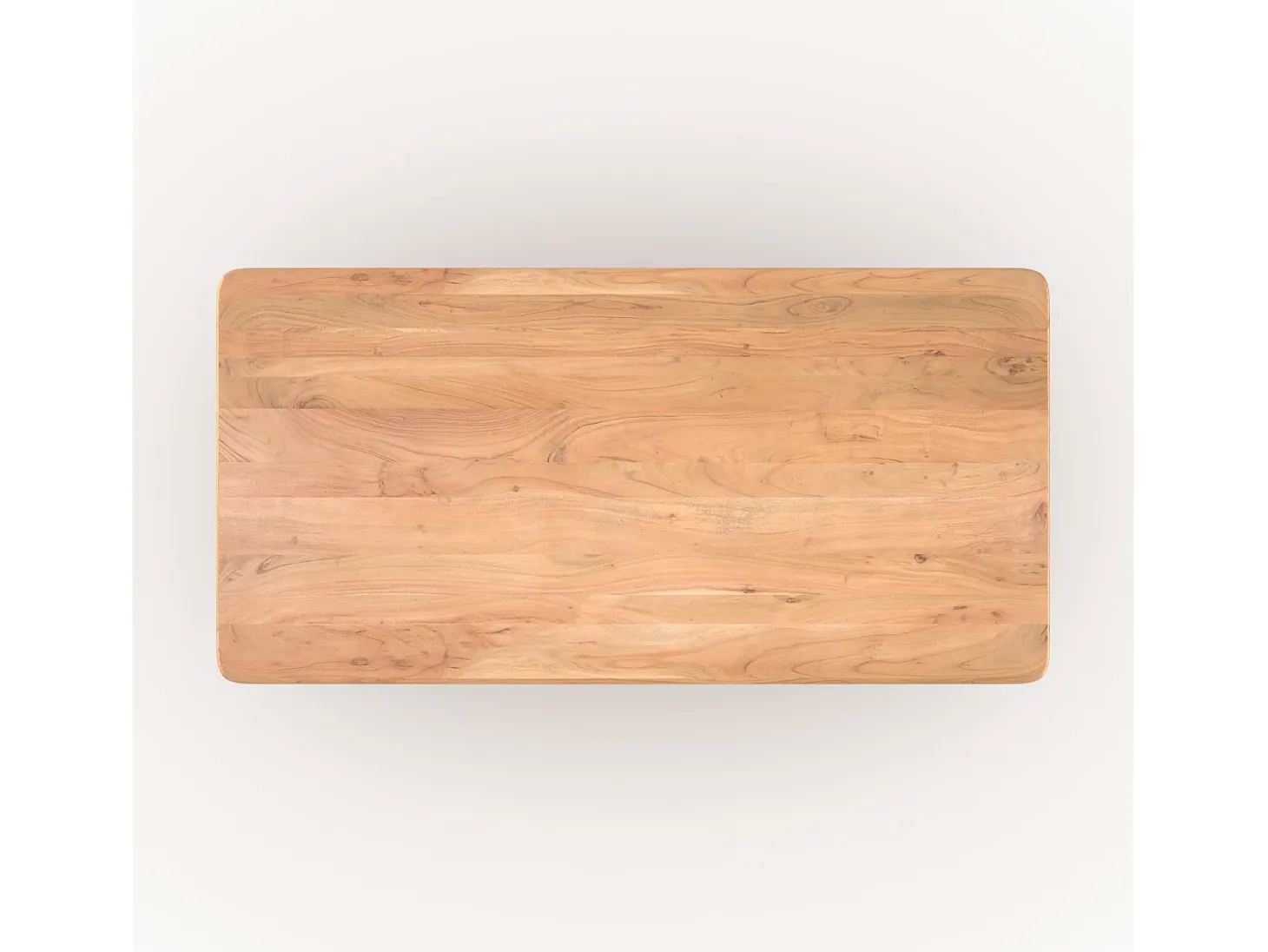 Mesa rectangular de madera maciza de acacia para 6 personas - June