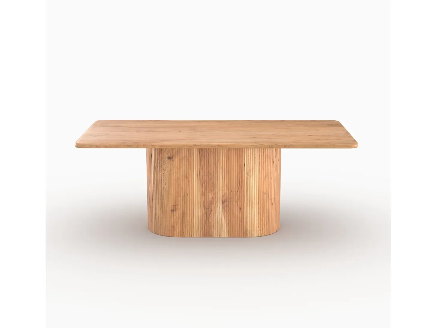 Mesa rectangular de madera maciza de acacia para 6 personas - June