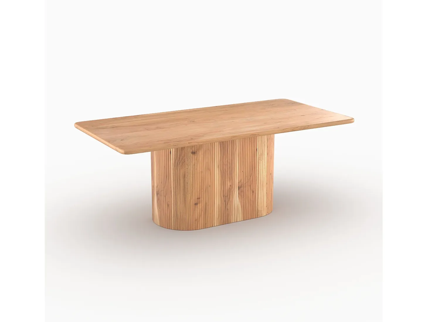 Mesa rectangular de madera maciza de acacia para 6 personas - June