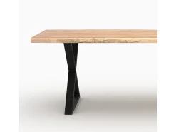 Mesa rectangular de madera maciza de acacia para 6 personas - Gia
