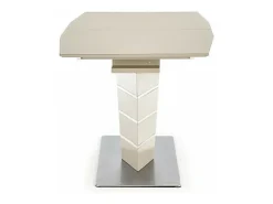 Mesa rectangular extensible Riviera champán mate y acero