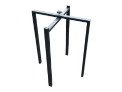 Mesa rectangular extensible madera blanca y nogal 130 a 234 cm Ribo-Base y soporte con ruedas