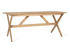 Mesa rectangular fabricada en madera maciza de mindi artesanal 180 cm
