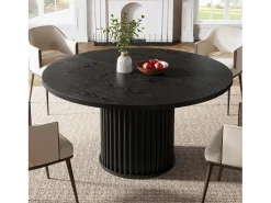 Mesa redonda de comedor para 4-6 personas, mesa de cocina circular moderna de 120 cm