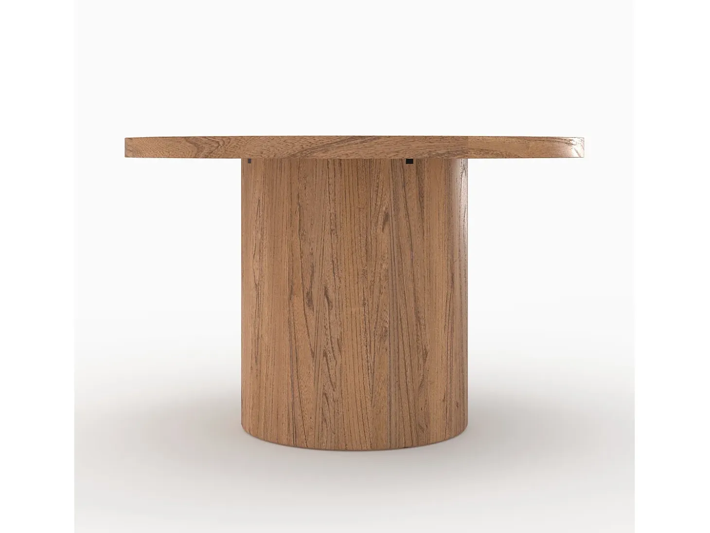 Mesa redonda de madera de olmo 4 personas - Gaston