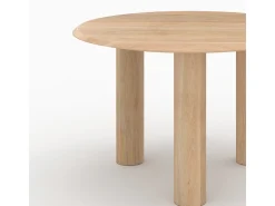 Mesa redonda de madera de mango para 4 personas - Sacha
