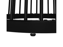 Mesa redonda de MDF jaspeado con patas de metal negro, diseño moderno, 80 cm (80 x 80 x 76 cm)