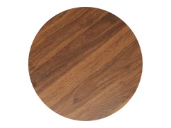 Mesa redonda de MDF jaspeado con patas de metal negro, diseño moderno, 80 cm (80 x 80 x 76 cm)