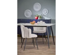 Mesa redonda de mármol para 4 personas 120x70 cm