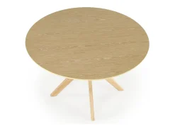 Mesa redonda de roble para 4 personas 120x77 cm