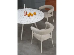 Mesa redonda de roble para 4 personas 120x76 cm