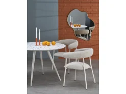 Mesa redonda de roble para 4 personas 120x76 cm