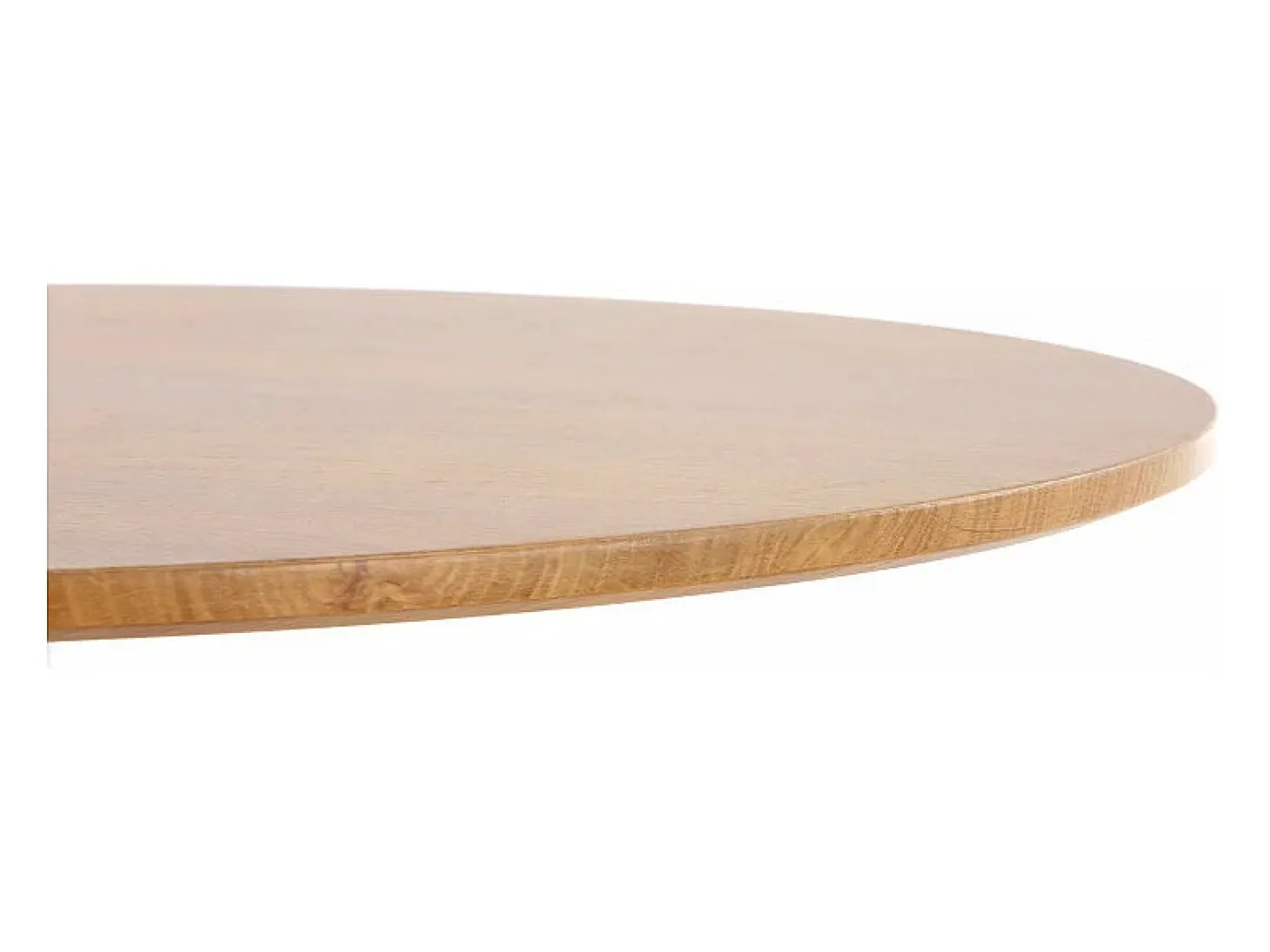 Mesa redonda escandinava de 80 cm con pata central de metal blanco Elyon