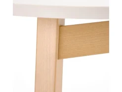 Mesa redonda extensible beige y haya 102cm Storend