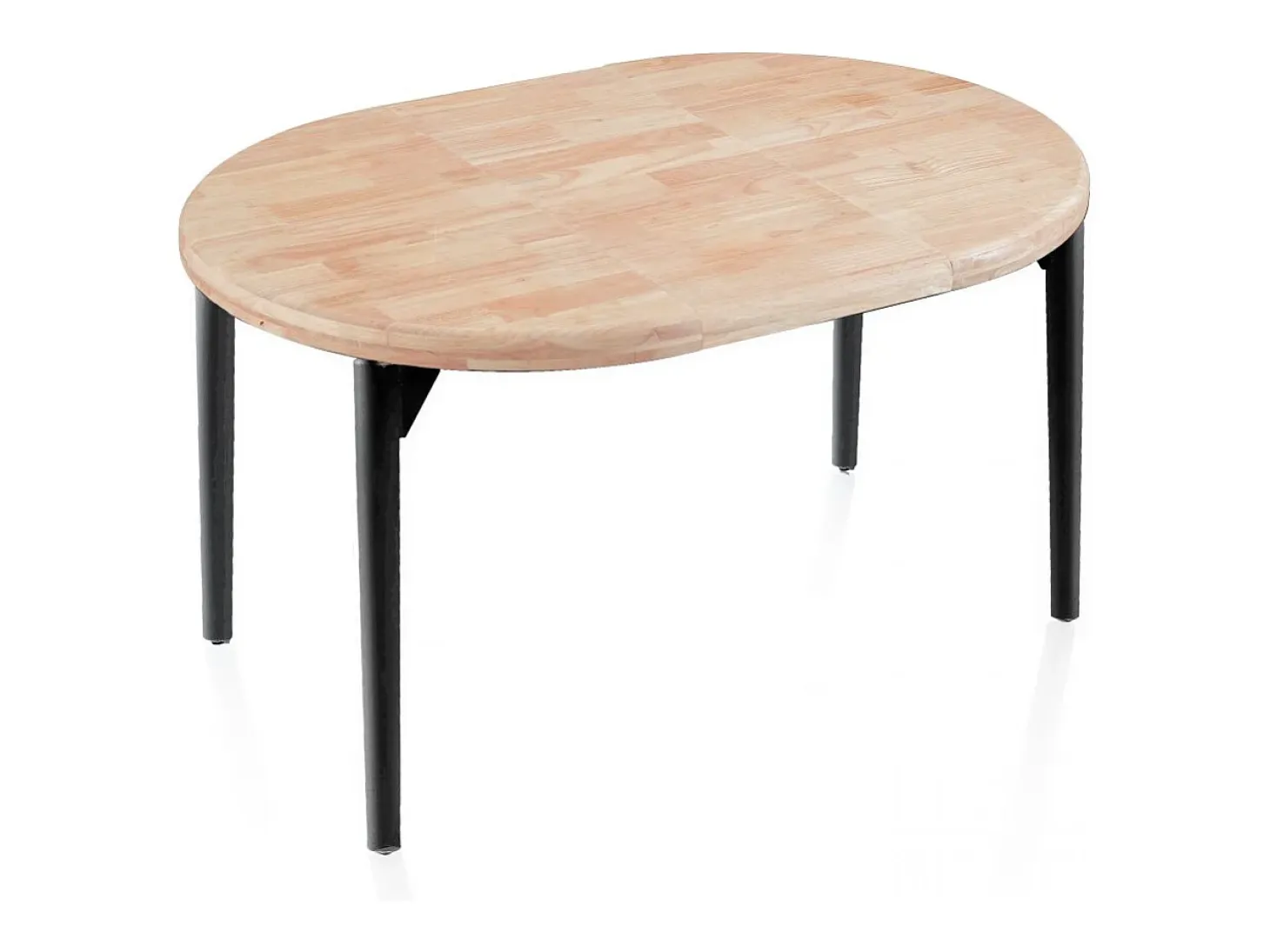 Mesa redonda extensible Padma Negro - Roble