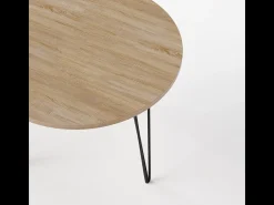 Mesa redonda MIKA Ø90 cm para cocina, salón, comedor Roble Sonoma