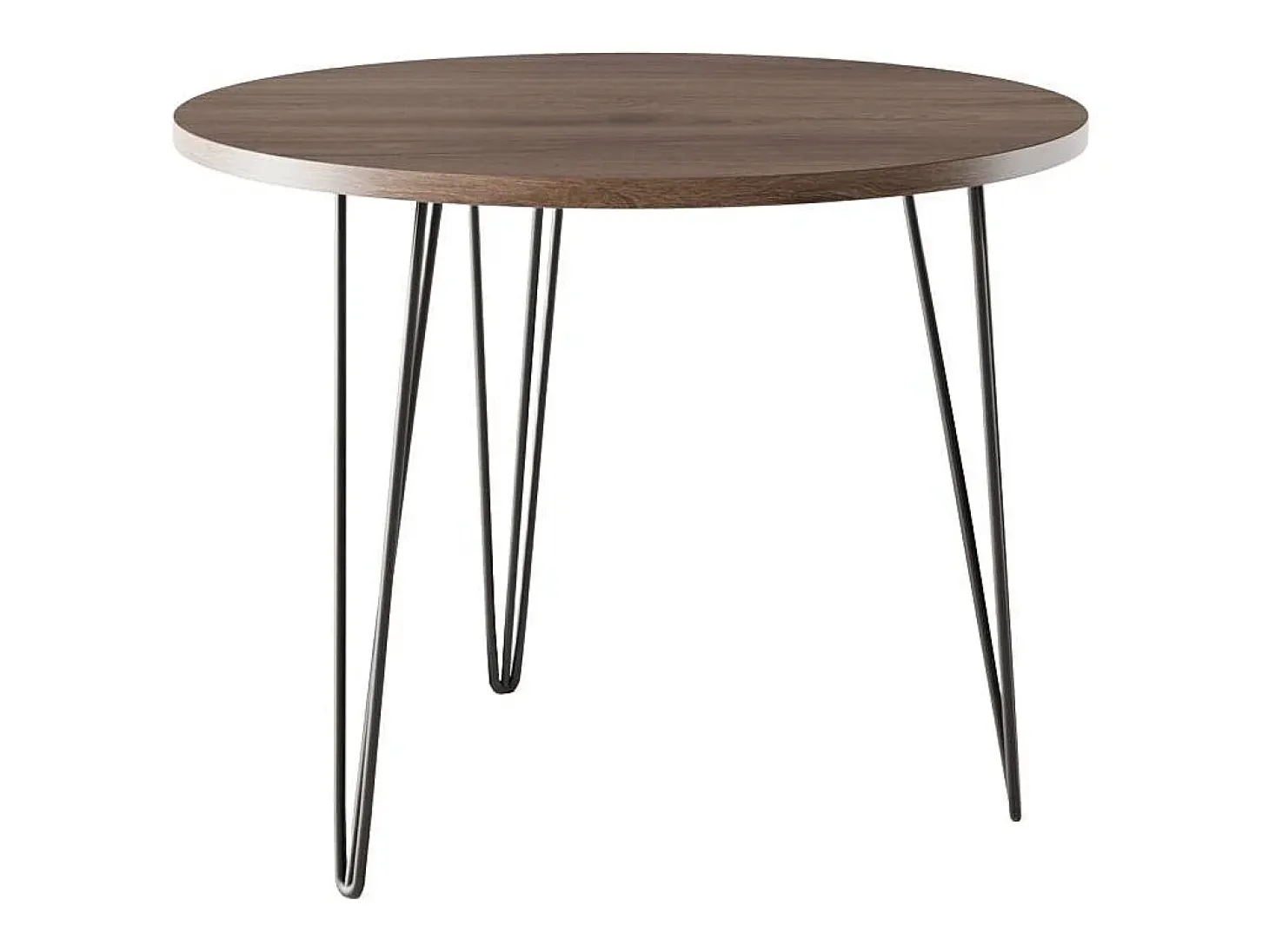 Mesa redonda MIKA Ø90 cm para cocina, salón, comedor Roble Chocolate