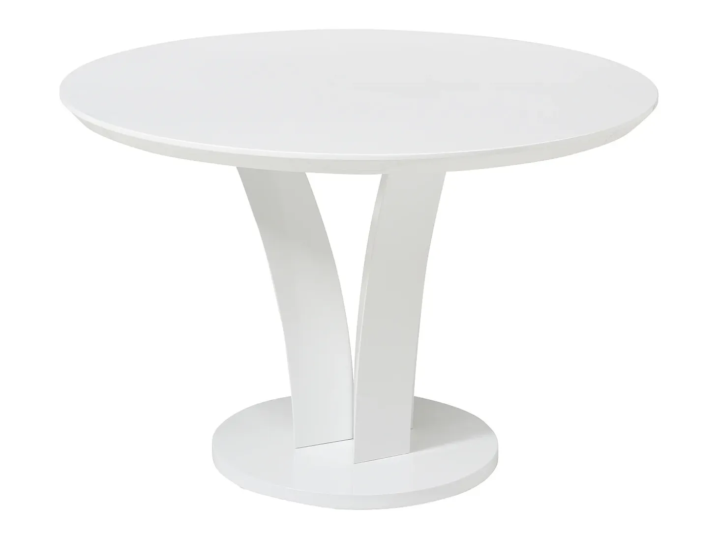 Mesa redonda para 4 personas de MDF - Blanco lacado - VIALETA