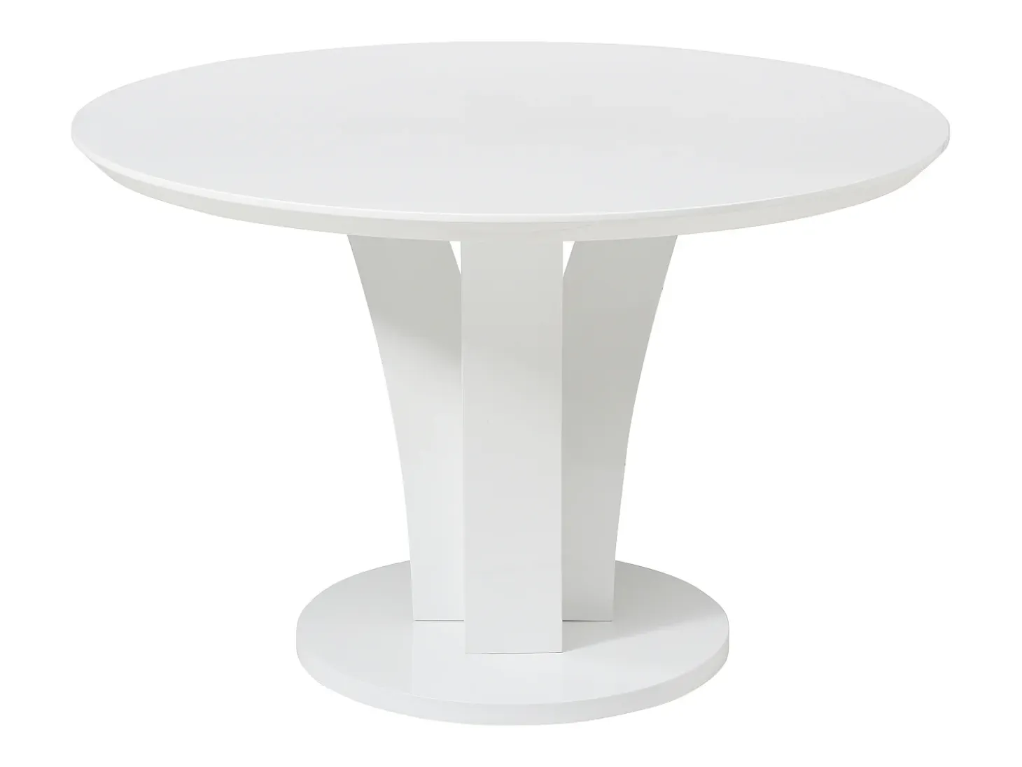Mesa redonda para 4 personas de MDF - Blanco lacado - VIALETA