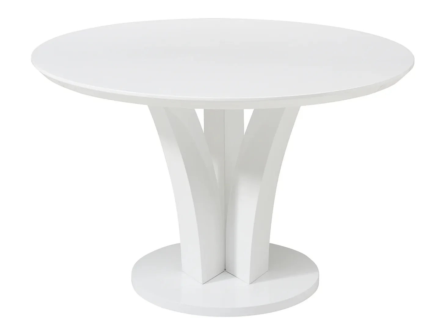 Mesa redonda para 4 personas de MDF - Blanco lacado - VIALETA