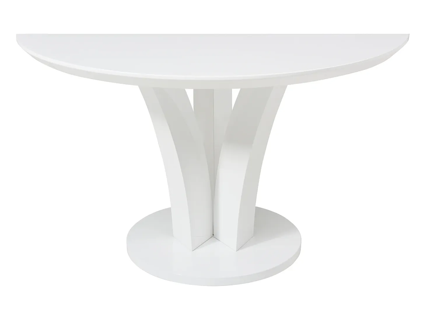 Mesa redonda para 4 personas de MDF - Blanco lacado - VIALETA