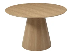 Mesa redonda para 4 personas chapada en roble - Natural claro - ANTALIZA