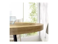 Mesa salon redonda fija Rin 120 acabado Nordic, 75 cm(alto)120 cm(ancho)90 cm(largo)