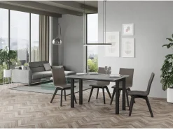 Mesa tipo libro 120x45/90 cm Everyday Double Cemento estructura Antracita