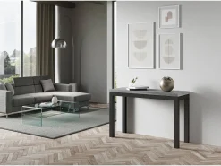 Mesa tipo libro 120x45/90 cm Everyday Double Cemento estructura Antracita